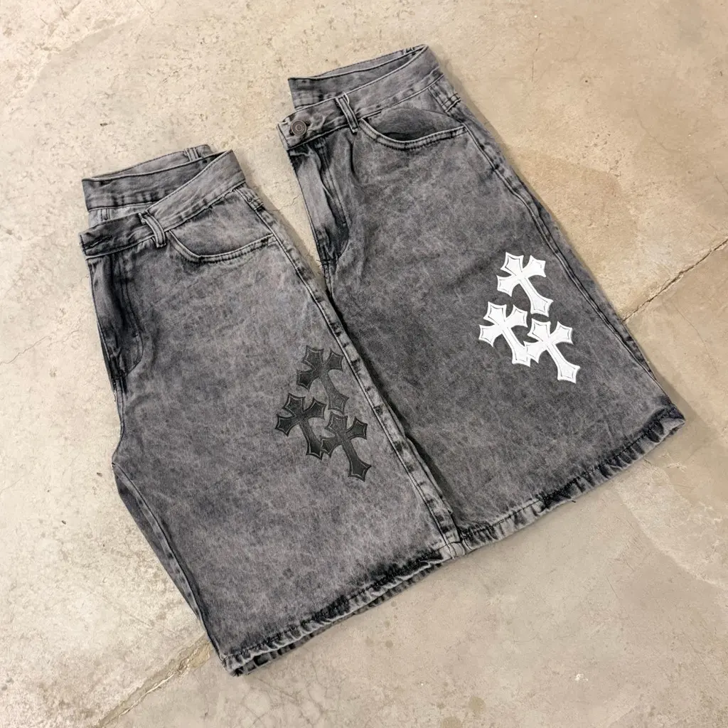 Bermuda Jortz Baggy Balão Streetwear Oversized Drip Estilosa Cruz