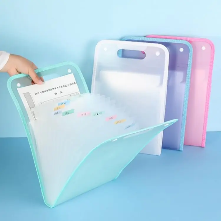 Pasta Sanfonada A4 com 12 Divisórias Capa Dura Fechamento por Elástico e Etiquetas Organize Documentos Provas e Trabalhos Escolares Ideal para Estudantes Escritório e Concursos (Verde)