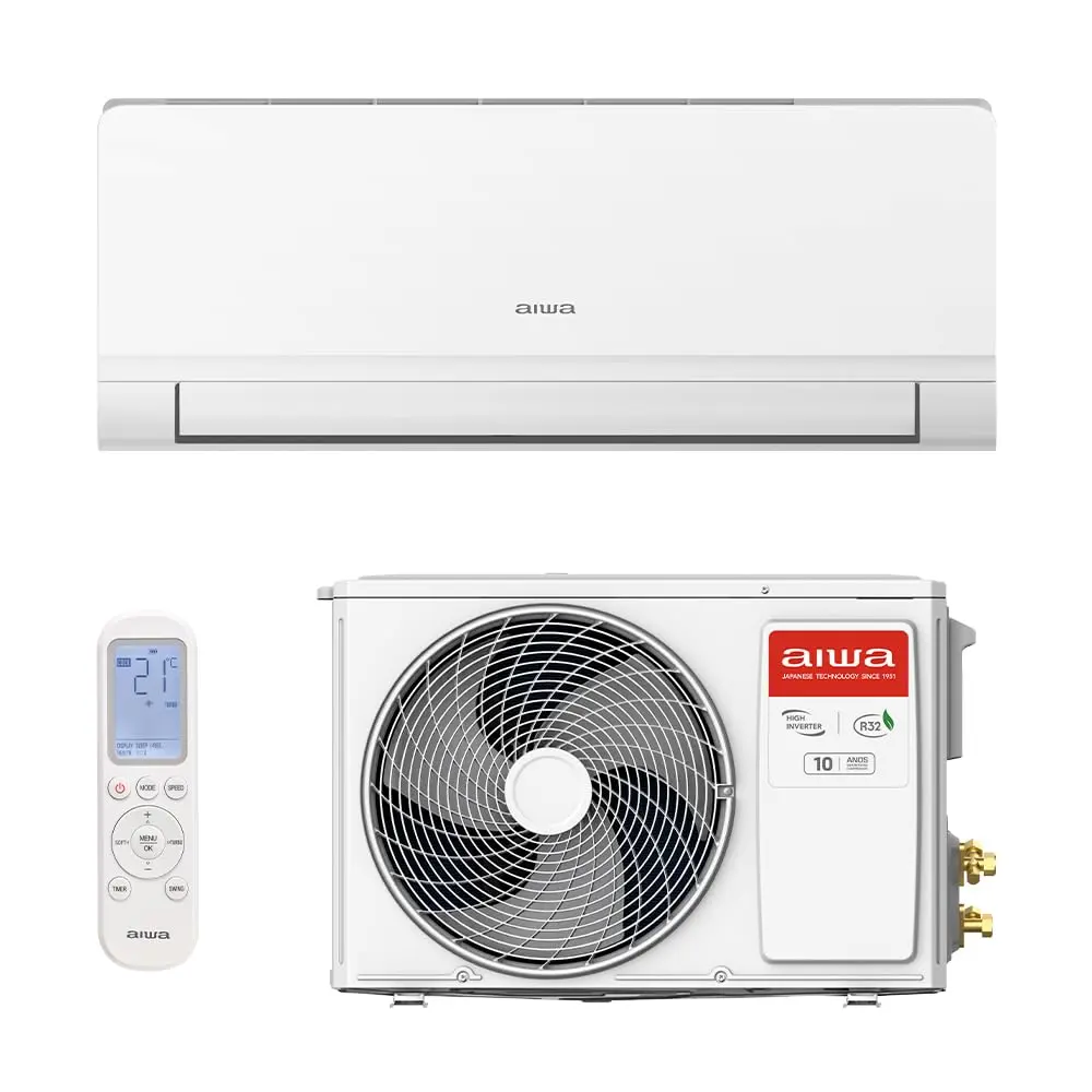 Ar Condicionado AIWA Split High Wall High Inverter 9.000 BTUs Quente e Frio AWS-AC-9QF-EU 220V