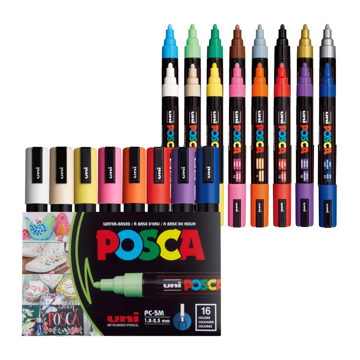 Posca Conjunto de marcadores de tinta acrílica, médio