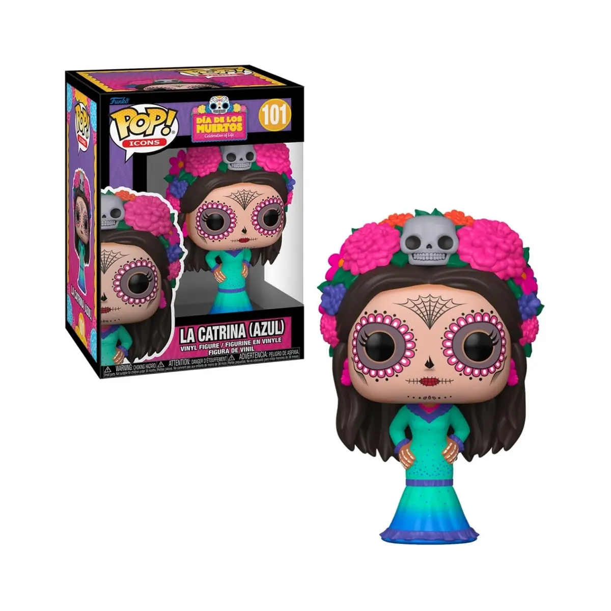 Candide, Boneco, Funko POP! La Catrina (Azul), Dia dos Mortos - 11 cm