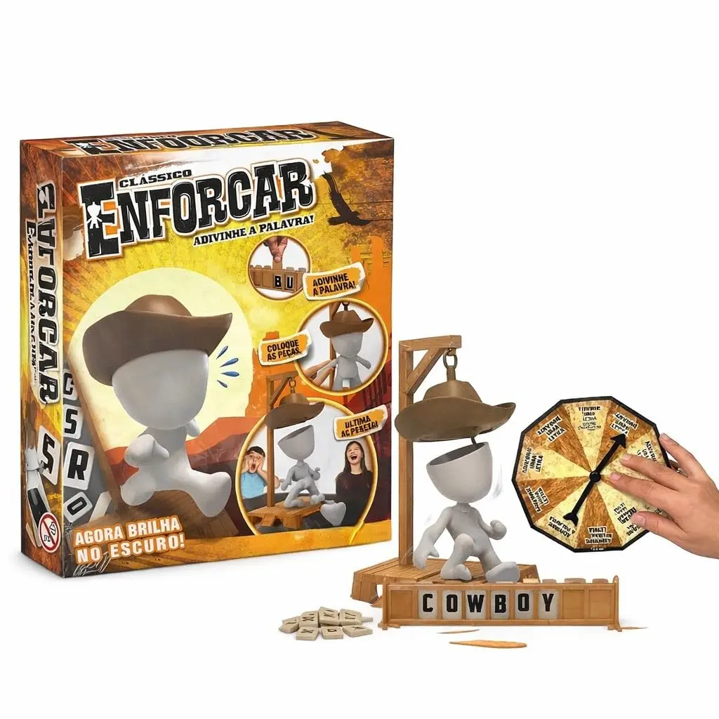 Jogo Enforcado Clássico Infantil com Peças Magnéticas