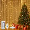 Cortina de LED 3x3m Amarela para Festas e Natal - 1