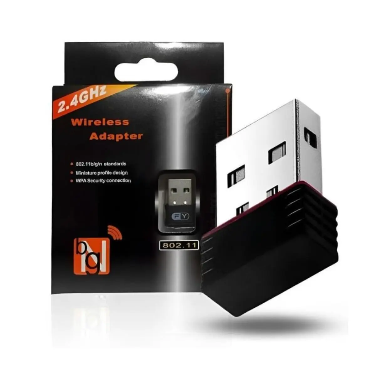Adaptador USB Wireless 2.4GHz 900Mbps – Conexão Wi-Fi Rápida e Estável para PC e Notebook – Plug & Play, Compatível com Windows/Linux/Mac, Segurança WPA/WPA2 - YASDA - 1