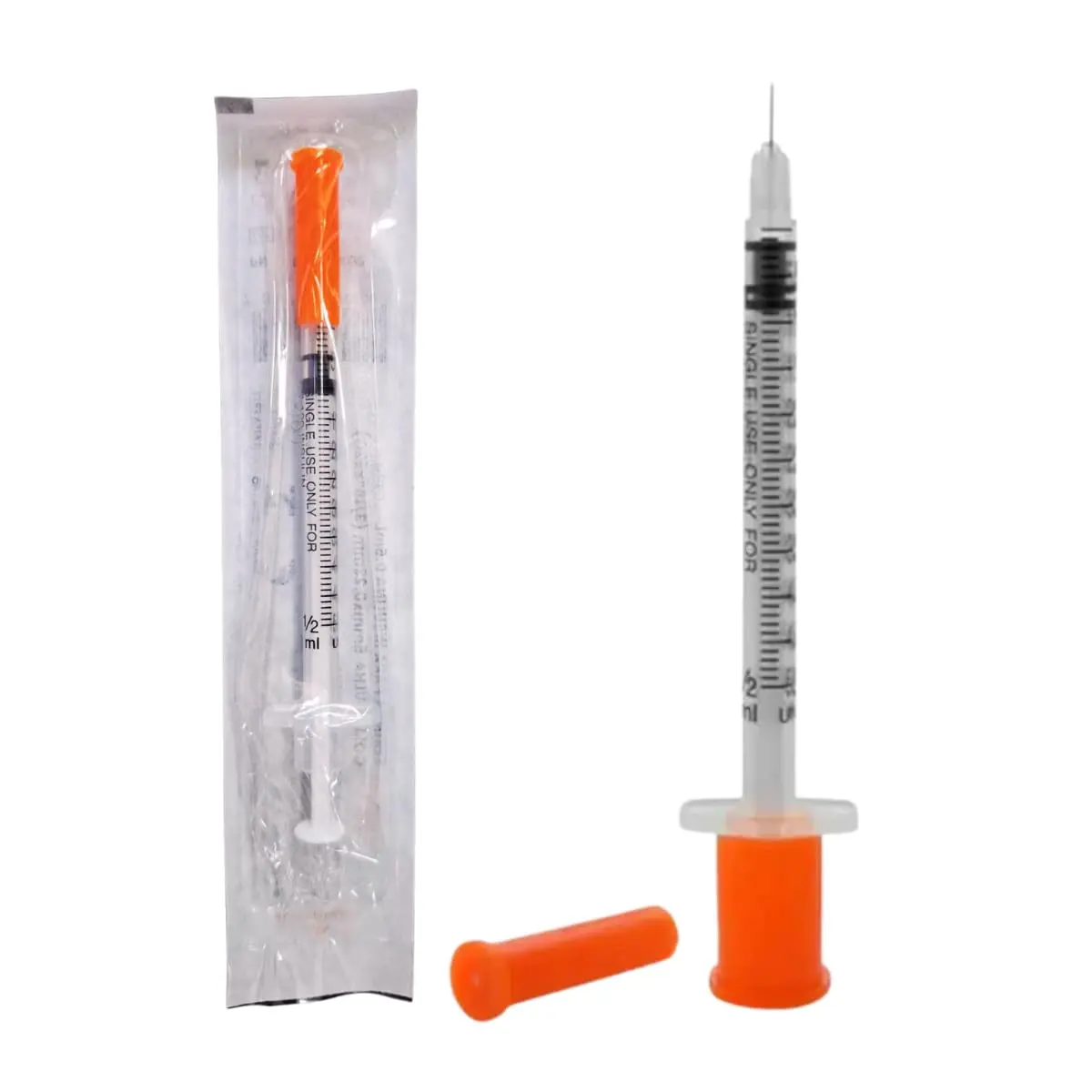Uniqmed Seringa Insulina 0,5 mL com Agulha Ultra Fina Fixa 31G 6mm x 0,25mm, Blister, 10 unidades, Zero Resíduo - 1