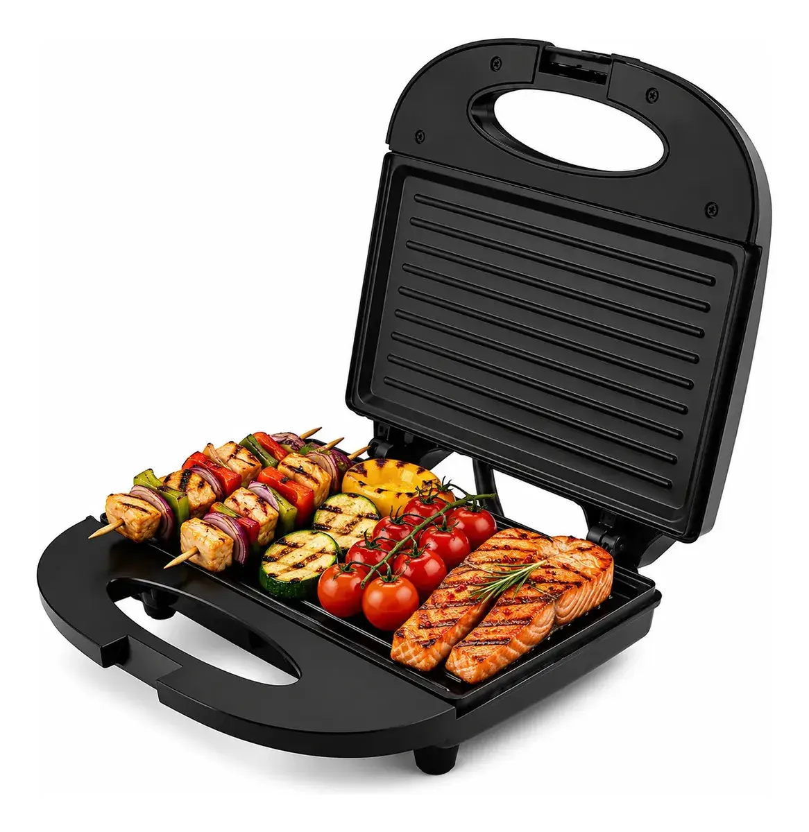 Sanduicheira Grill 2 Em 1 Kian Preta Elétrica 750w Cor Preto,Seu Mixto Quente Ultra Rápido, e Outros Petiscos thumbnail 3