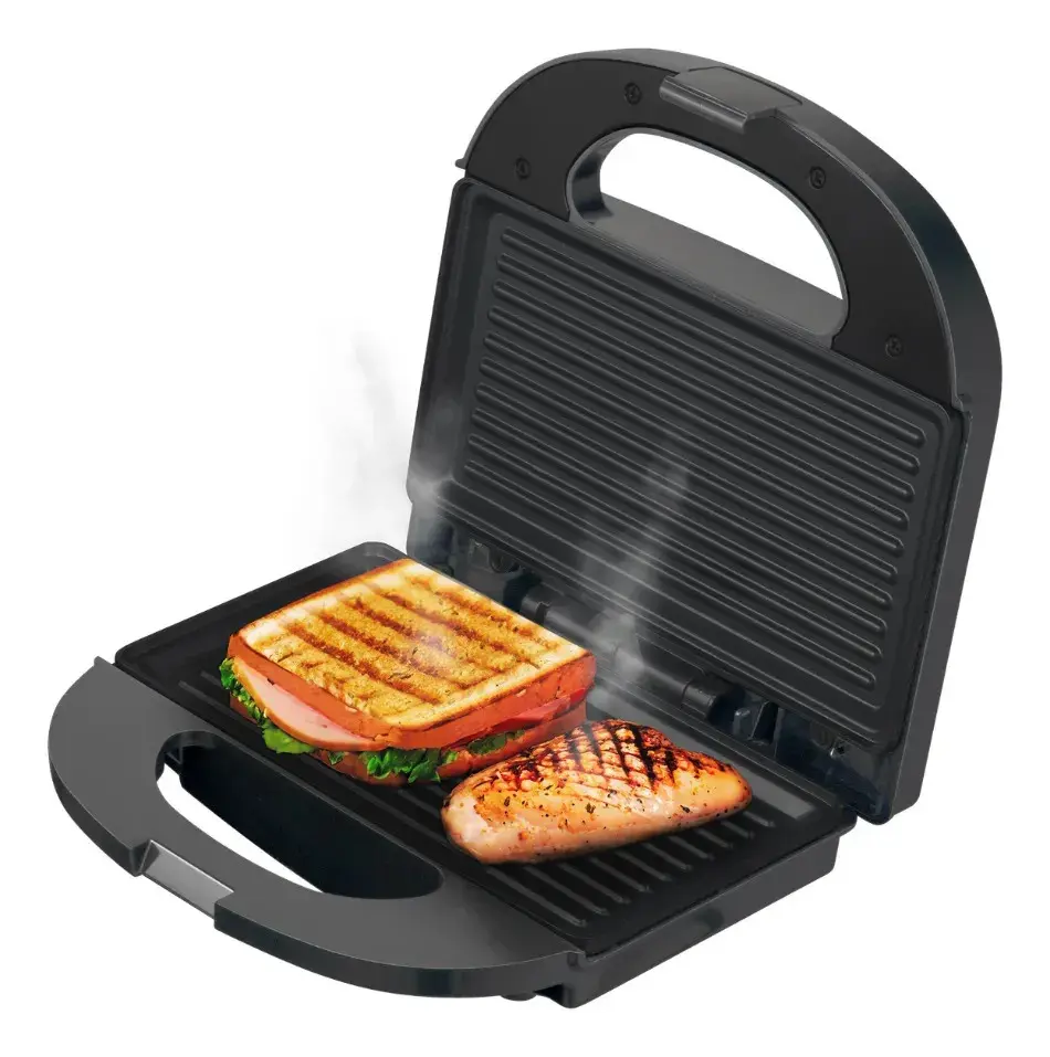 Sanduicheira Grill 2 Em 1 Kian Preta Elétrica 750w Cor Preto,Seu Mixto Quente Ultra Rápido, e Outros Petiscos thumbnail 4
