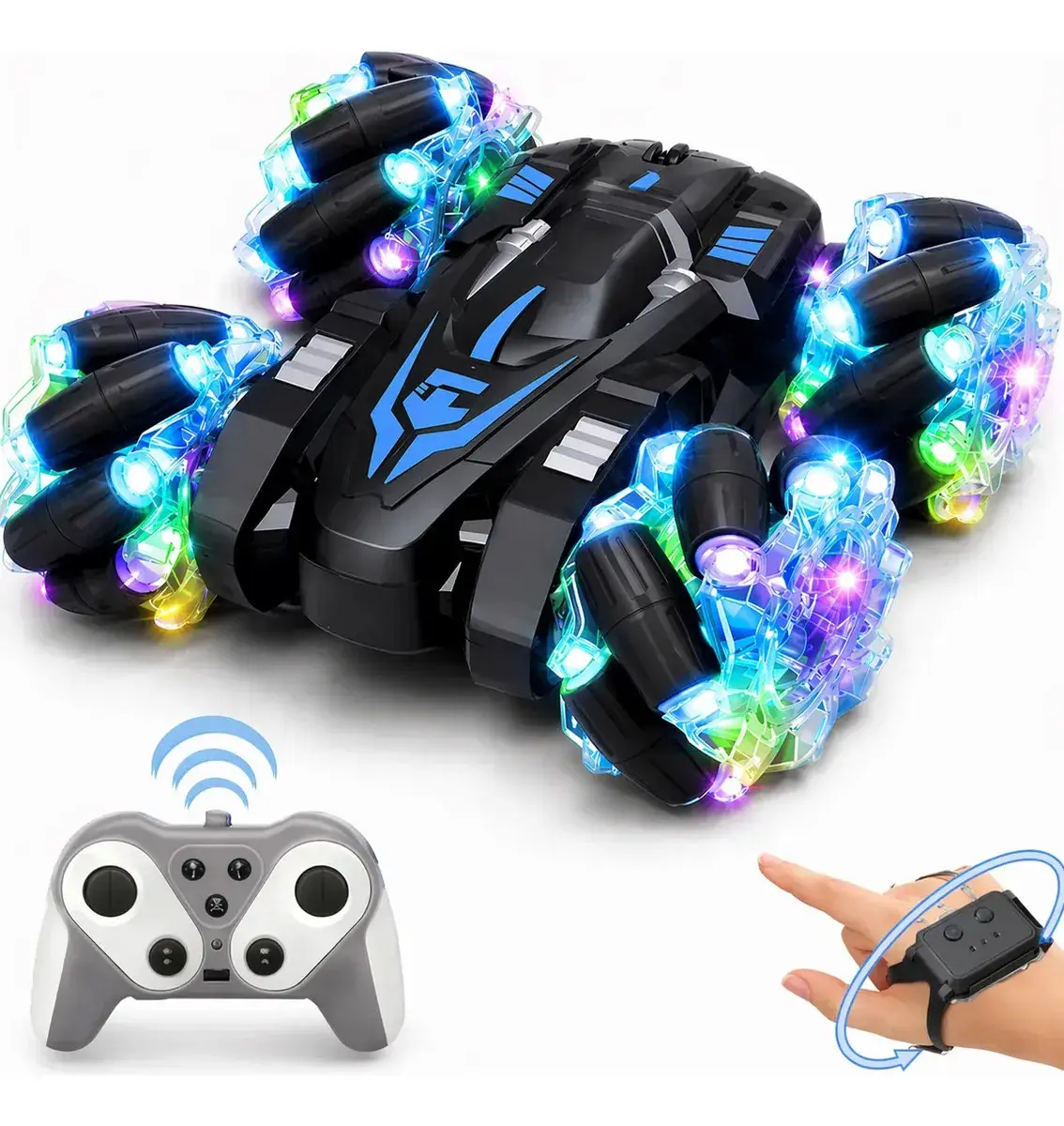 Carrinho De Controle Remoto Maluco Speed Girl Gira 360 Graus Inteligente 9 Funções Rápido Recarregável Menina Kizumba Cor Preto - 1