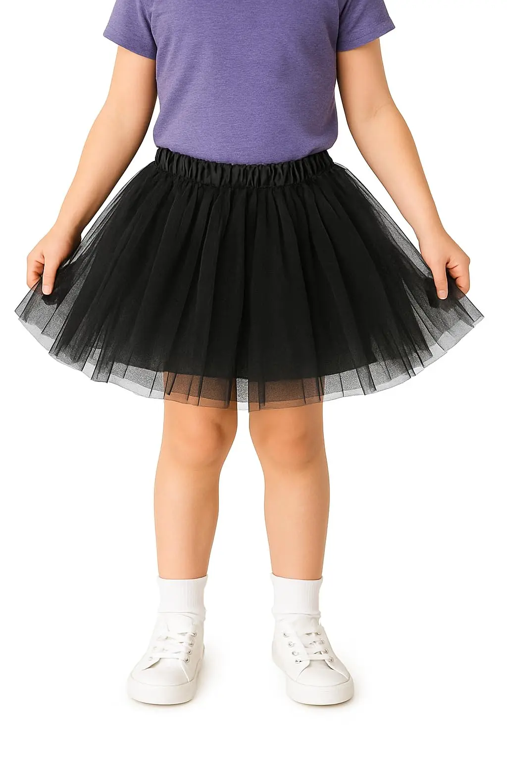 BE PLACE KIDS Saia Tutu Infantil de Tule com LED – Fantasia Colorida e Divertida para Festas, Eventos, Carnaval, Halloween