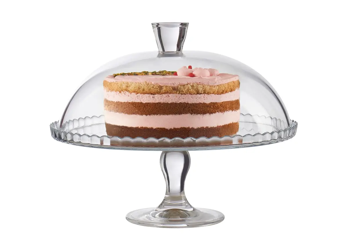 Prato para Bolo Patisserie em Vidro com Pé e Tampa Pasabahce 32x26cm - Full Fit - 1