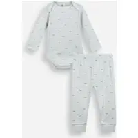 conjunto infantil body e calça jacaré em algodão verde