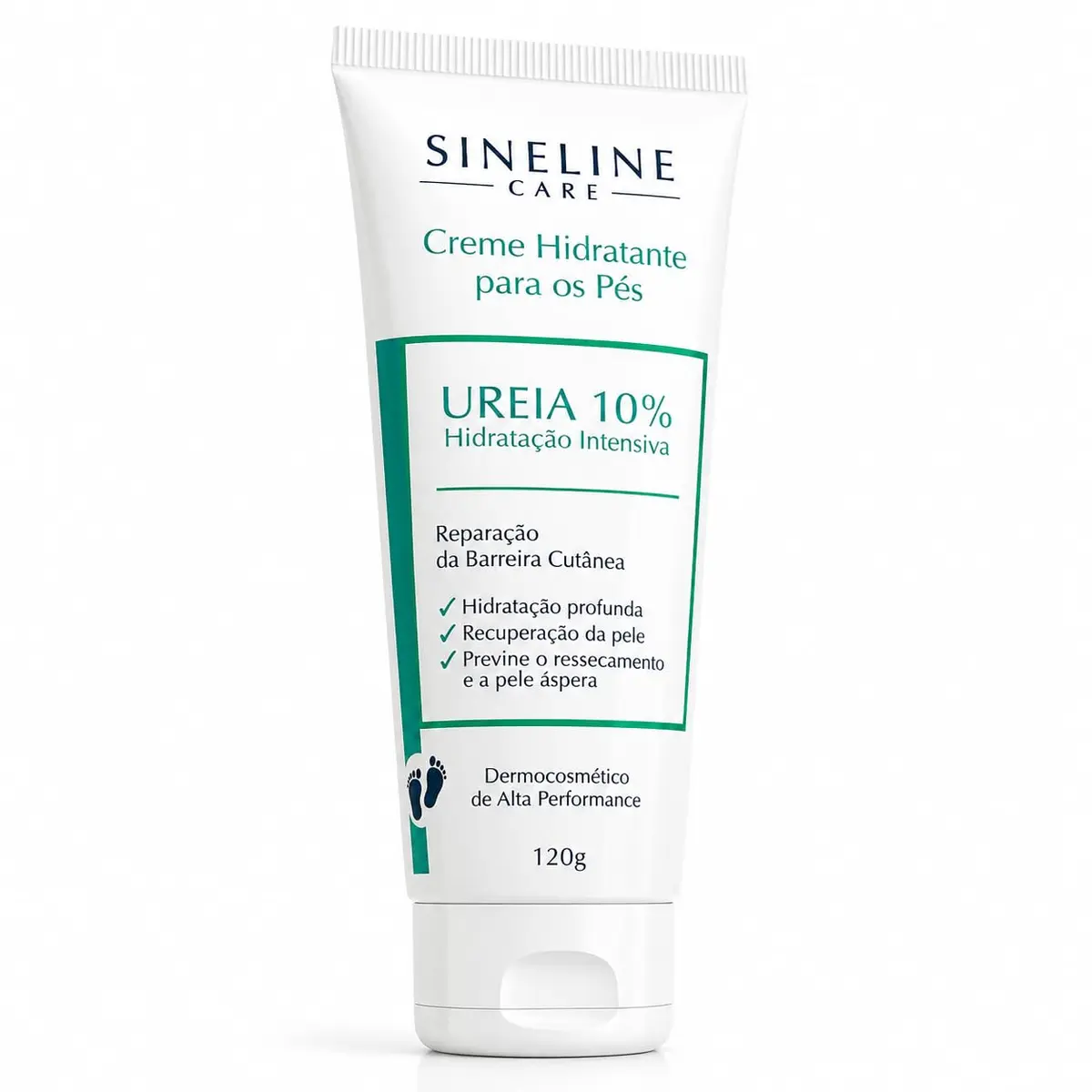 Creme Hidratante para Pés Ureia 10% Sineline Care 120g Hidratação Ultra | Ureia 10% para hidratação intensiva, cuidado premium e pele mais macia
