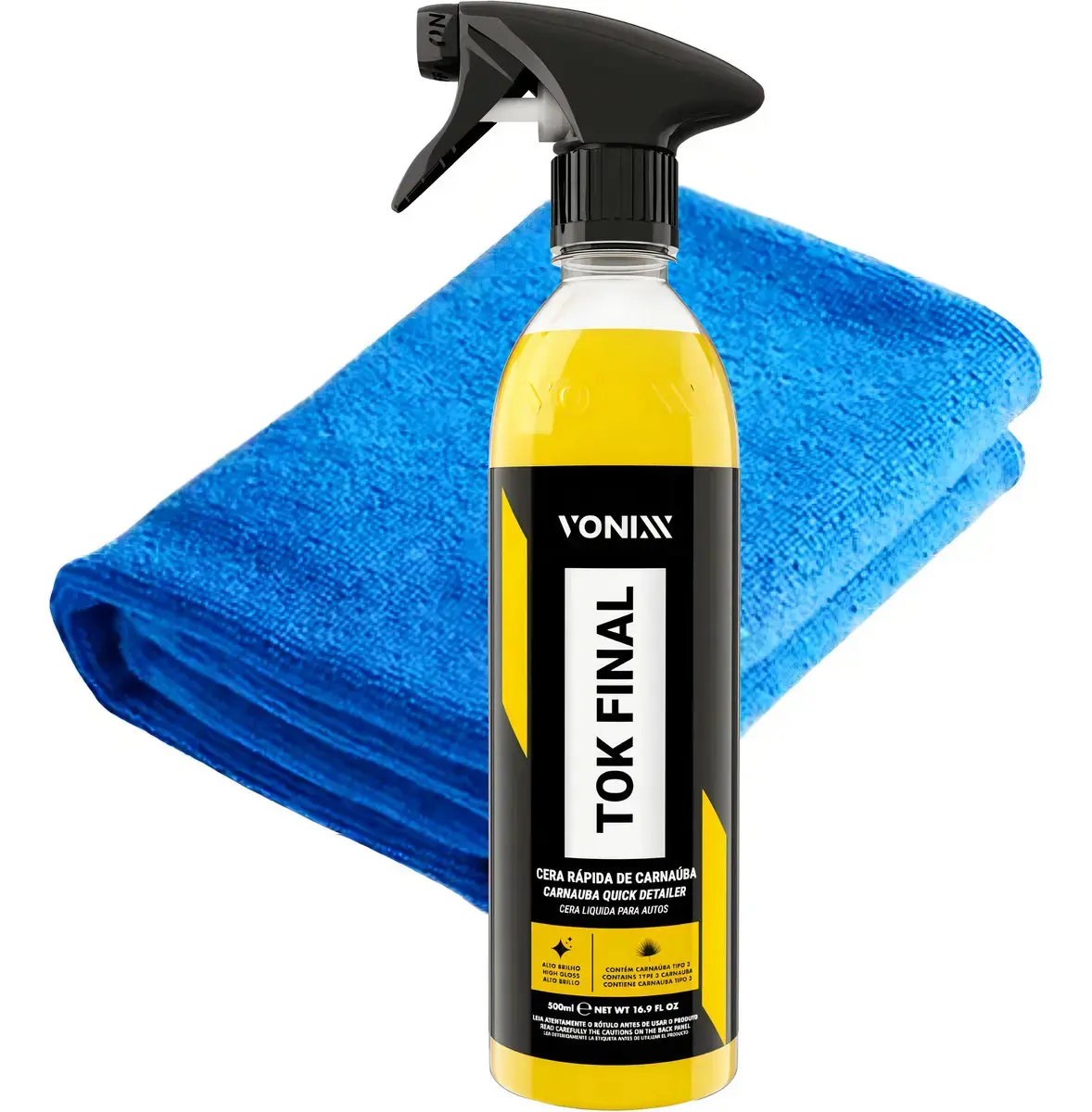 Cera Líquida Carnaúba Vonixx Tok Final Proteção Pintura 500ml + Toalha Microfibra - 1