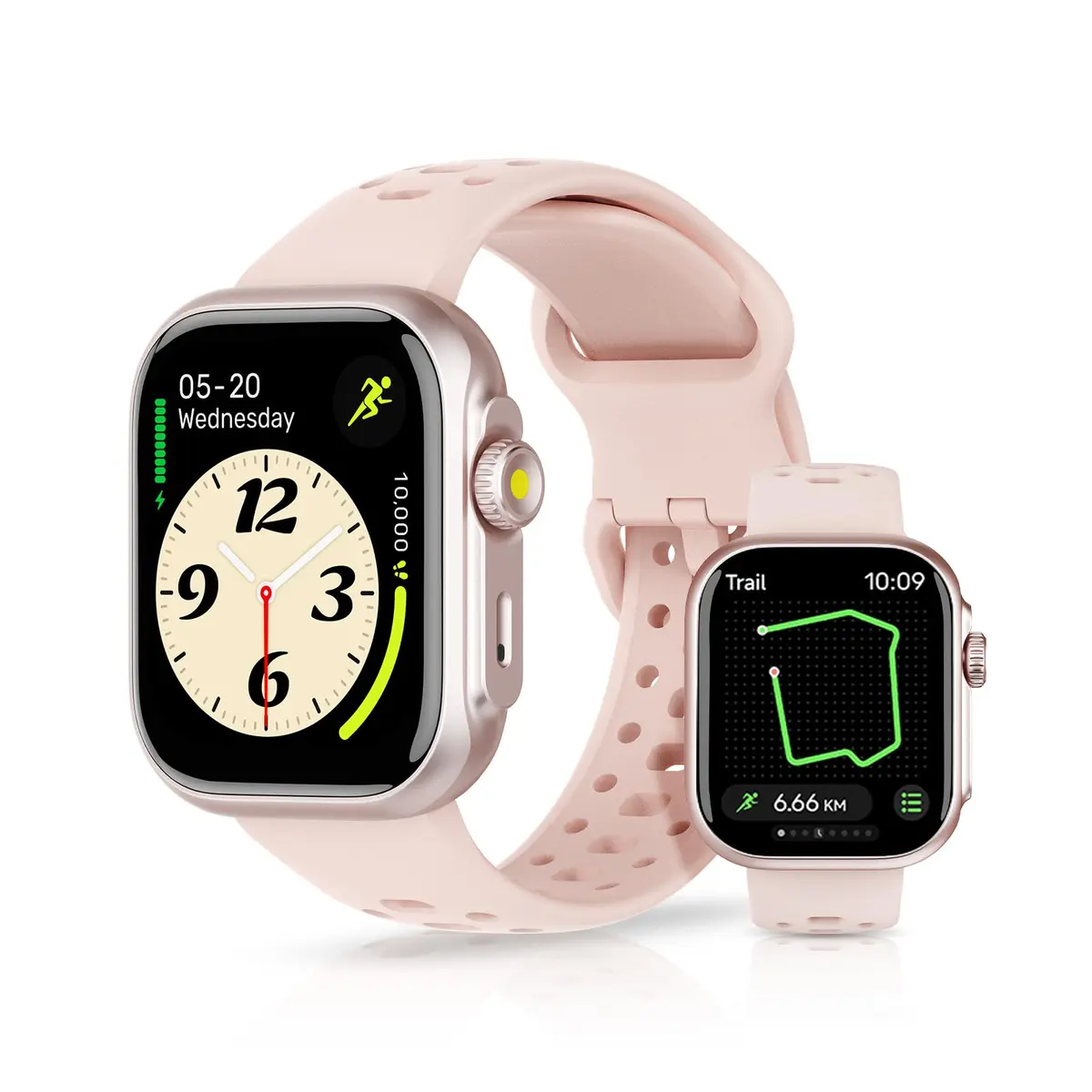 Bettdow Smartwatch GPS FB041, Relogio Smartwatch Feminino e Masculino,Tela HD de 1,85", Alexa, 100 Esportes,3ATM à rova d'água, Chamada Bluetooth, Compatível com Android iOS(ROSA)