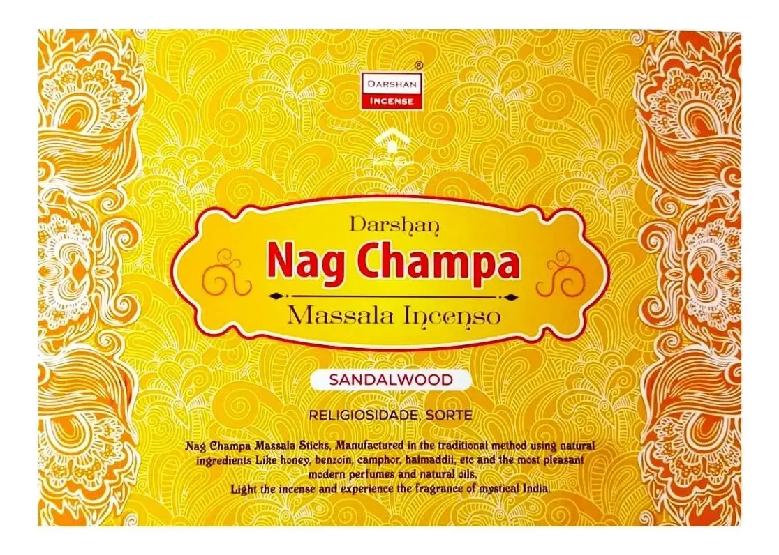 Incenso Darshan Nag Champa Sandalwood - Sândalo Cx.25un. 15 g.