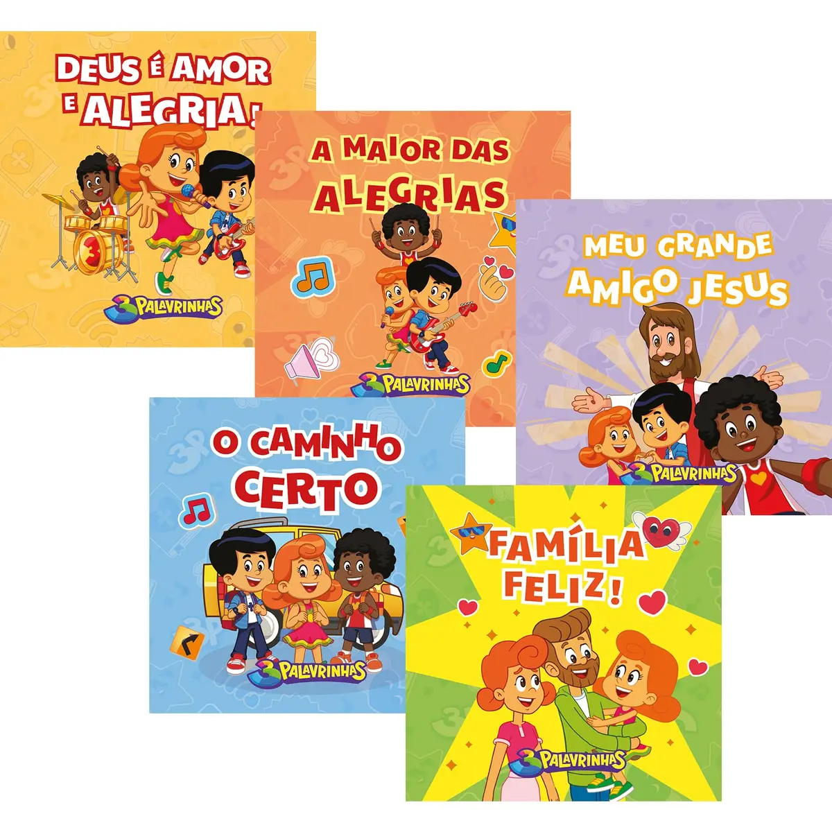 Kit com 5 Livros de Atividades 3 palavrinhas: Atividades de desenvolvimento motor e cognitivo da criança