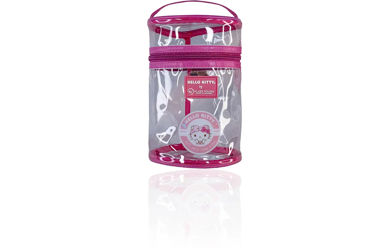Klass Vough Necessaire Cilíndrica P Hello Kitty - Organização e Armazenamento de Produtos de Beleza e Higiene Pessoal - Rosa - 1