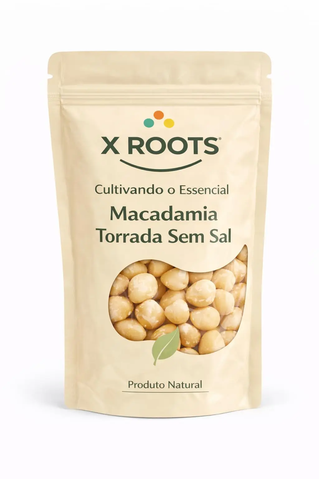 Macadâmia Torrada Sem Sal X Roots 250gr – Castanha Premium, Crocante, Natural | Rica em Gorduras Boas, Sem Glúten