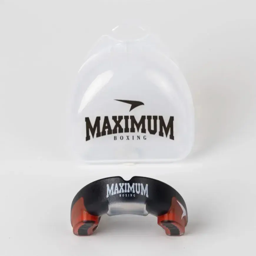 Protetor Bucal Maximum Boxe Muay Thai Preto Sabor Sem Sabor
