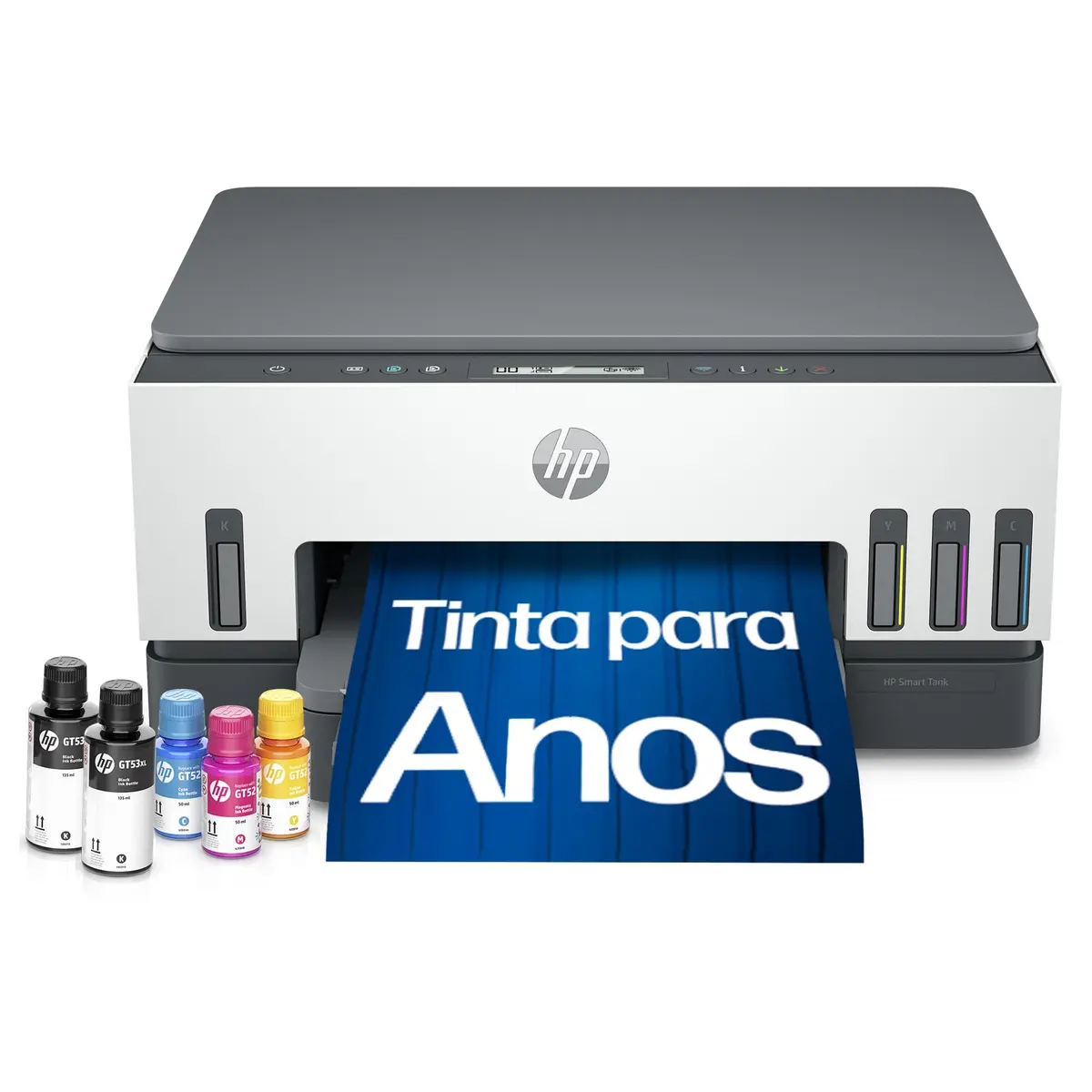 Impressora Multifuncional HP Smart Tank 724 Tanque de Tinta Colorida Wi-Fi Scanner Duplex. Funções: Imprimir, Copiar, Digitalizar. Cor: Branco (2G9Q2A)