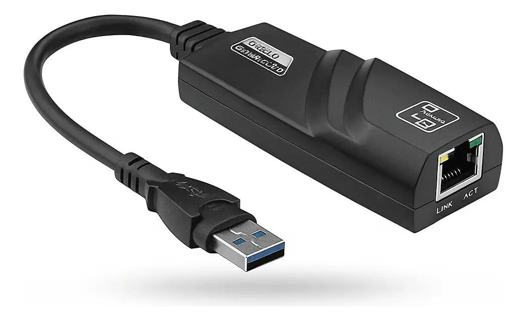 Adaptador Rede Usb 3.0 Gigabit Rj45 Ethernet 10/100/1000Mbps QueroCase - 1