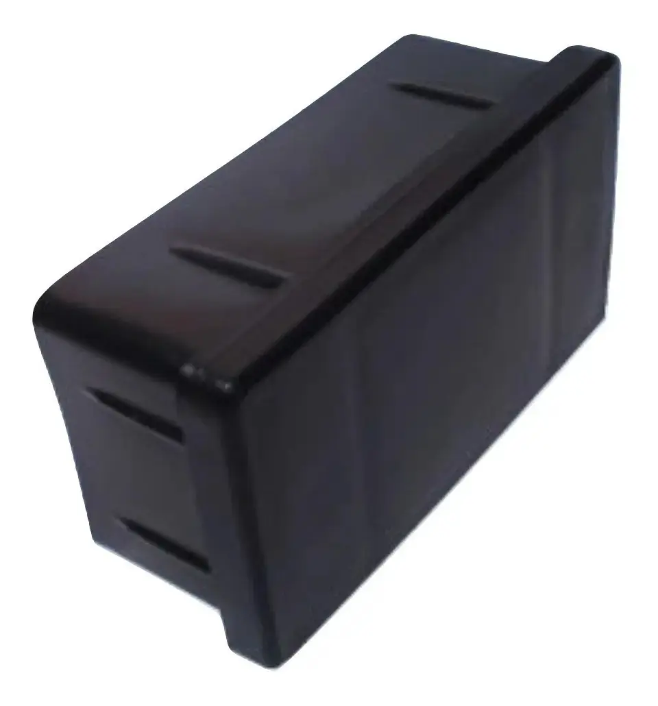 30 Tampas Plásticas Acabamento Metalon 30x50mm Preta Cor Preto