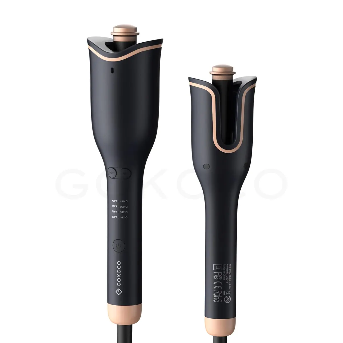 Modelador de Cachos Automático GOKOCO GD048 Bivolt 110v 127v 220v, Ondas Definidas com Iônico, 4 Temperaturas, Aquecimento 15s, Barril 30mm, Cachos Naturais Sem Esforço - 1