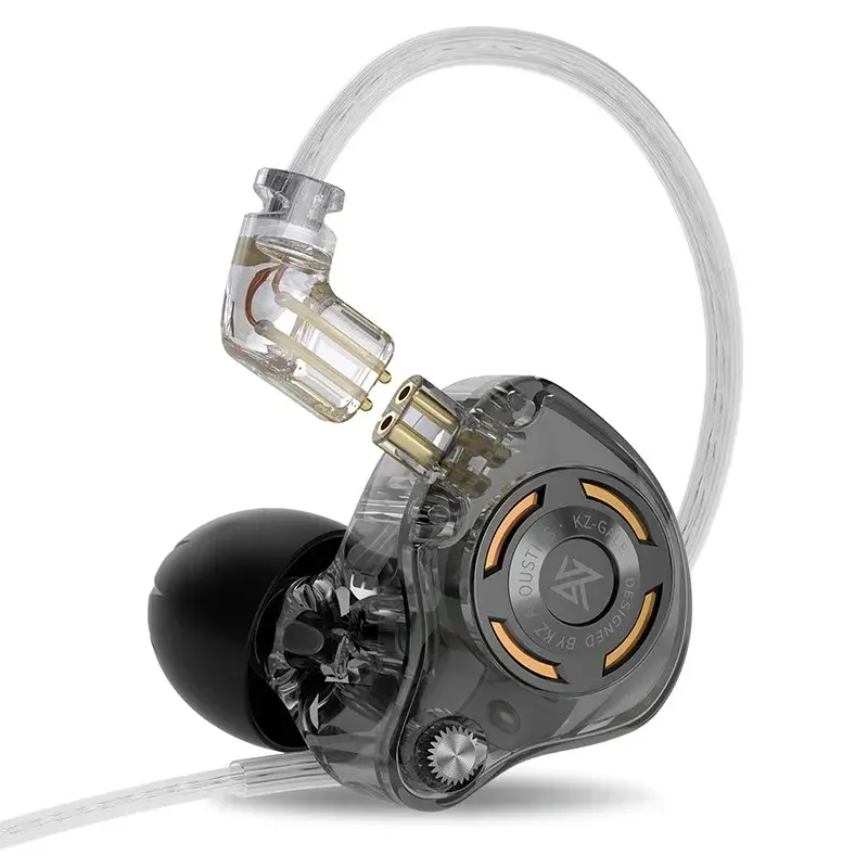 KZ Gale Fone de ouvido HIFI Bass Earbud Gaming e Music Headset Driver dinâmico super linear Design destacável