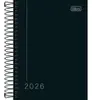 Agenda Diária 2026 Espiral Capa Dura Preta Pq - 1