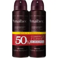 Kit Desodorante Antitranspirante Malbec (2 unidades)