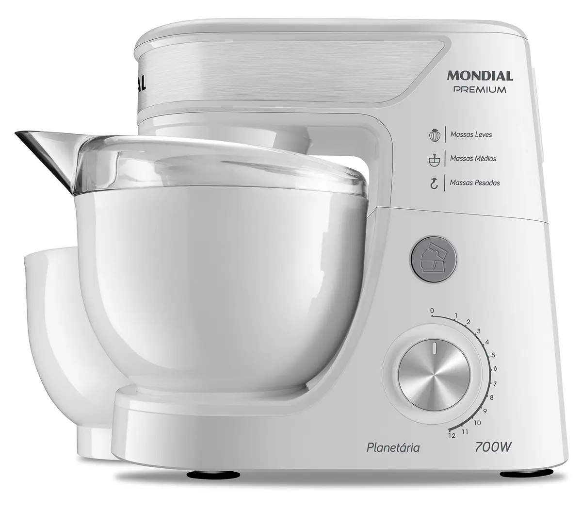 Batedeira Planetária, Mondial, Branco/Inox, 700W, 220V - BP-01P-W - 1