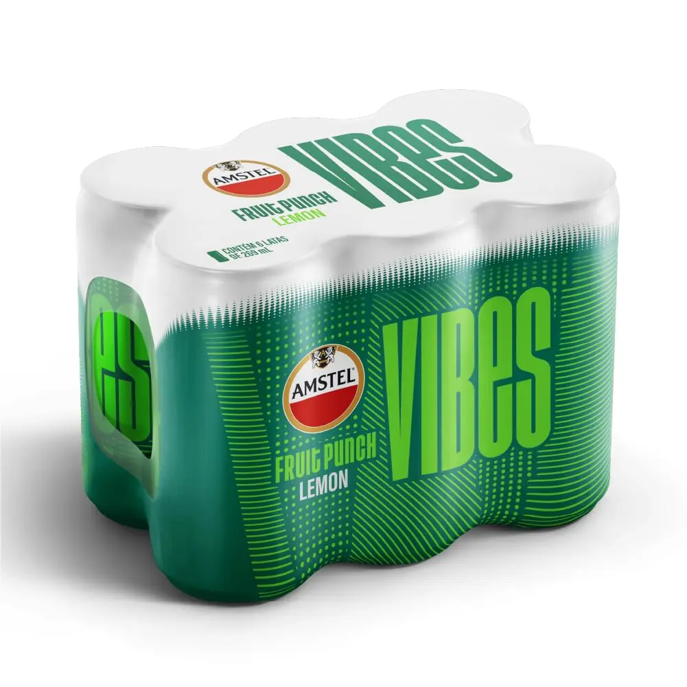 Amstel Vibes Bebida Mista Limão, Pack 6 Latas 269ml