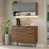 Armário de Cozinha Compacta 105cm Rustic/Cinza Emilly Madesa 03 - 1