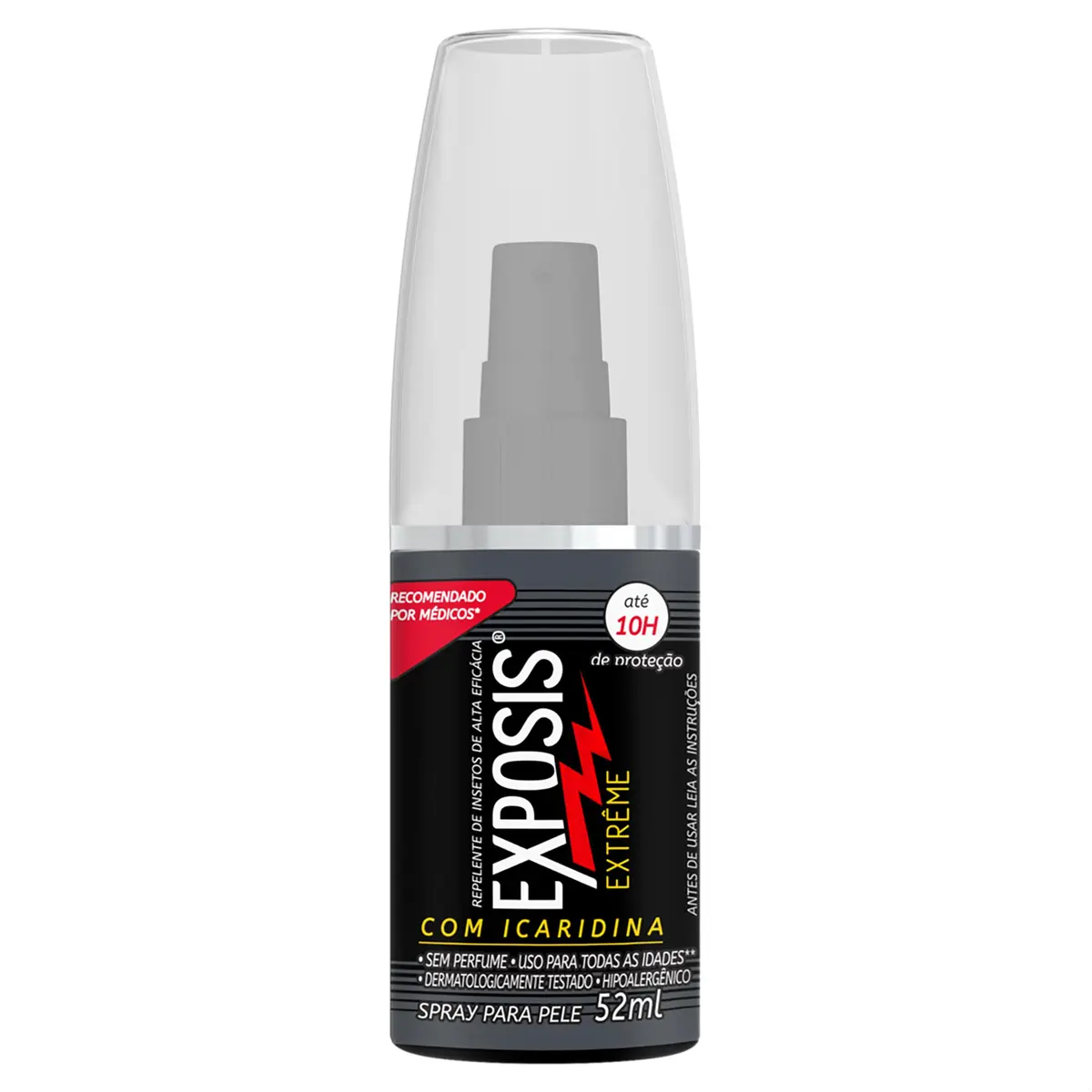 Exposis Extreme, Repelente Spray de Mosquitos, com Icaridina, Até 10h de Proteção, 52ml