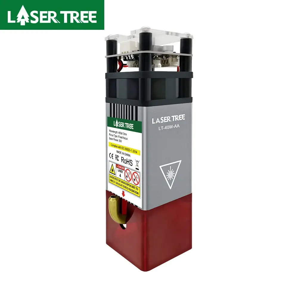 Árvore a laser 4w 5 módulo de laser de potência 450nm ttl cabeça de laser de luz azul para gravação a laser corte de madeira ferramentas diy - 1