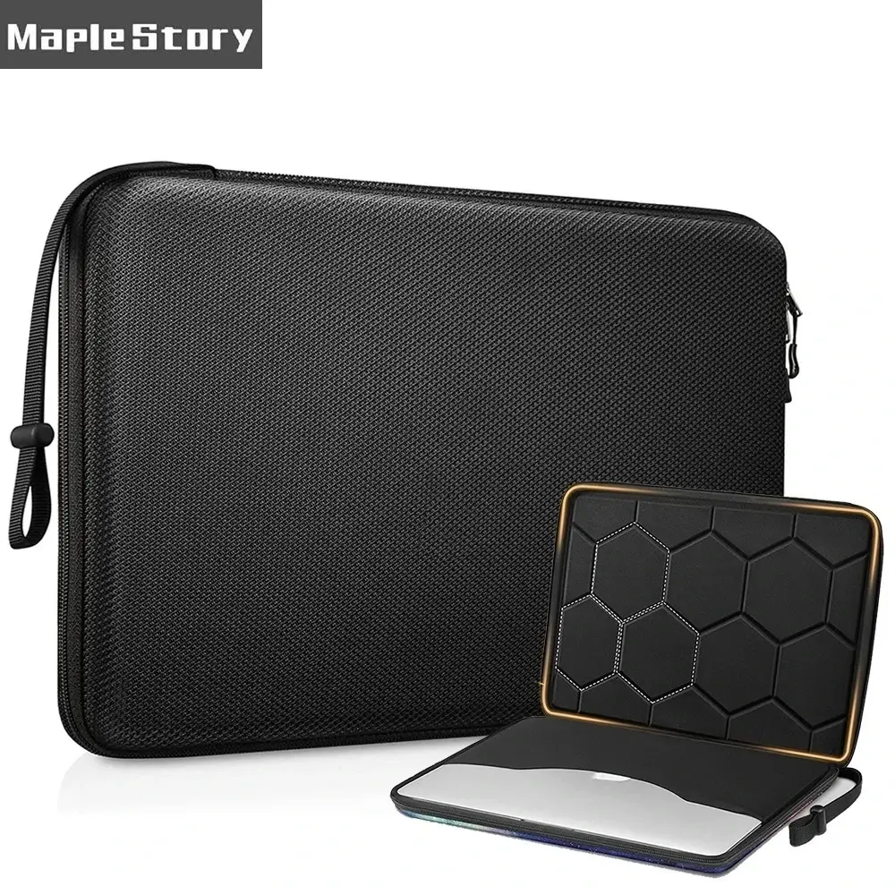 Capa Protetora Rígida de EVA para Laptop 13 13.3 15.6 16 polegadas para MacBook Air/Pro, Bolsa para Computador à Prova de Choque com Compartimentos para Lenovo, HP, ASUS, Dell