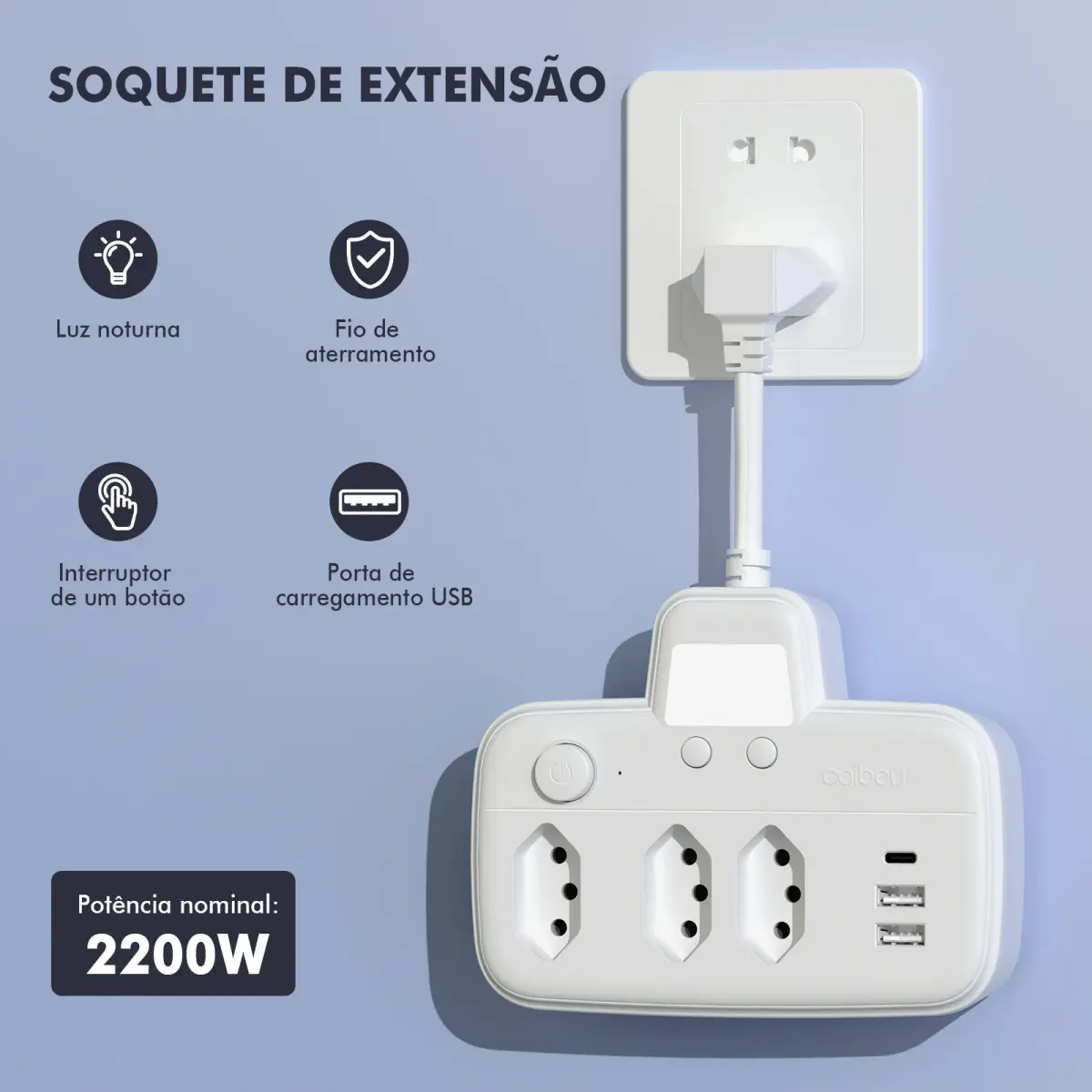 Extensão Elétrica， Extensor de Tomada， Extensao Elétrica， Coibeu， Filtro de Linha Brasileiro， Brasil sem Imposto， Extençao - 1