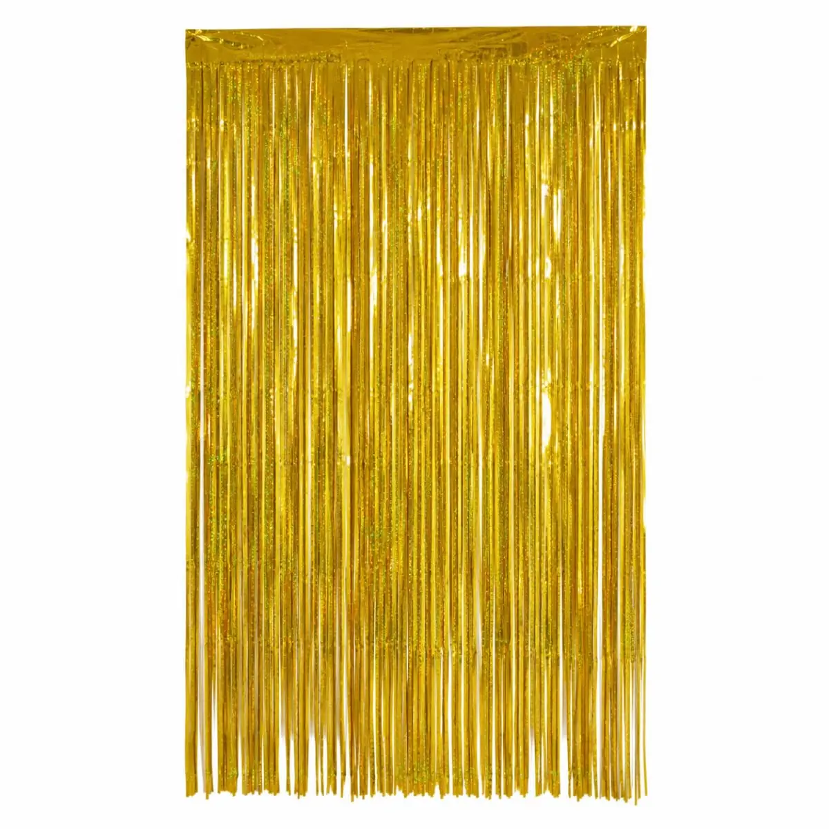 Cortina Holográfica Kit 2 Peças 2x1m para Decoração de Festa Dourado