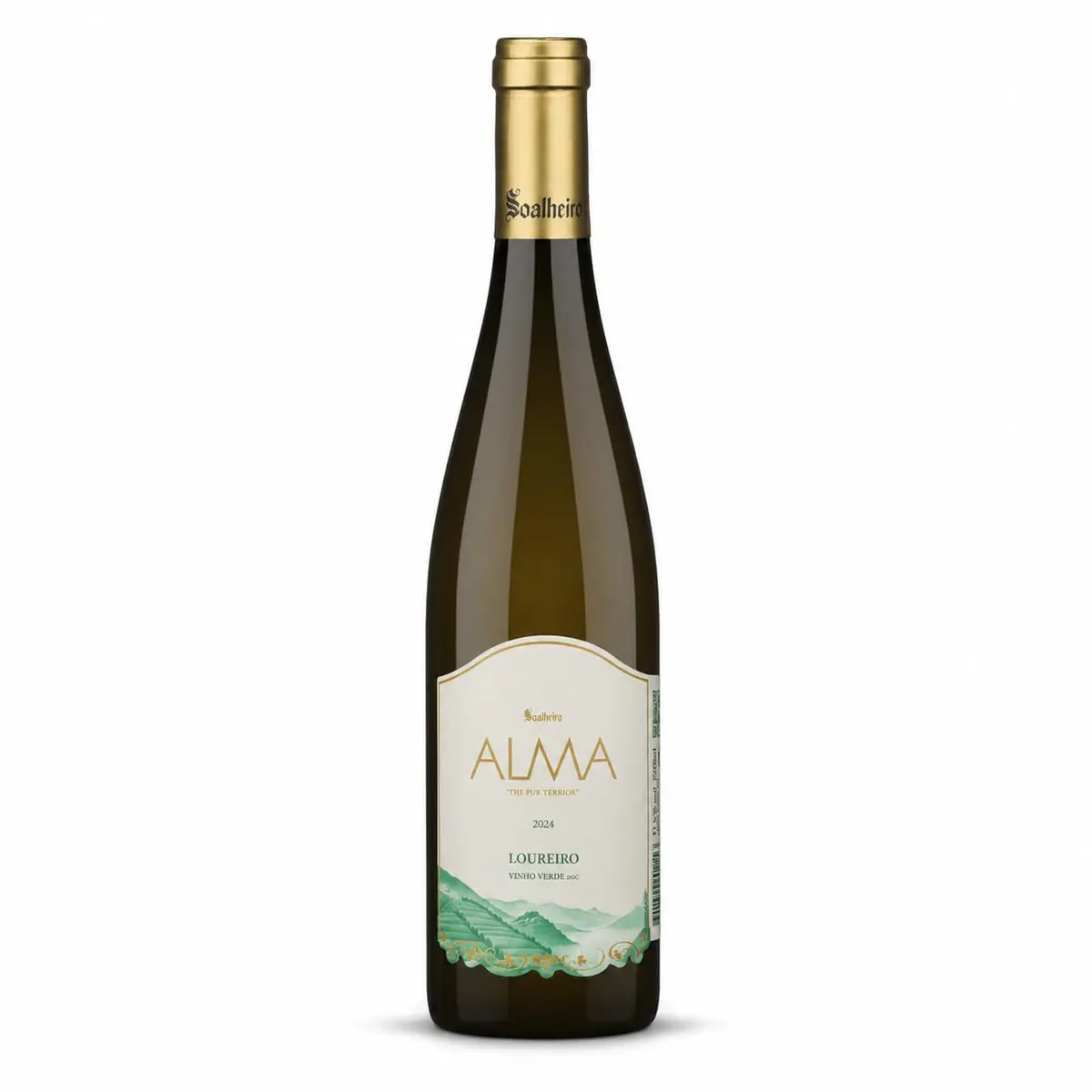 Vinho Verde Português Soalheiro Alma Loureiro, Vinho Branco Refrescante, Vinho Verde, DOC - 750ml