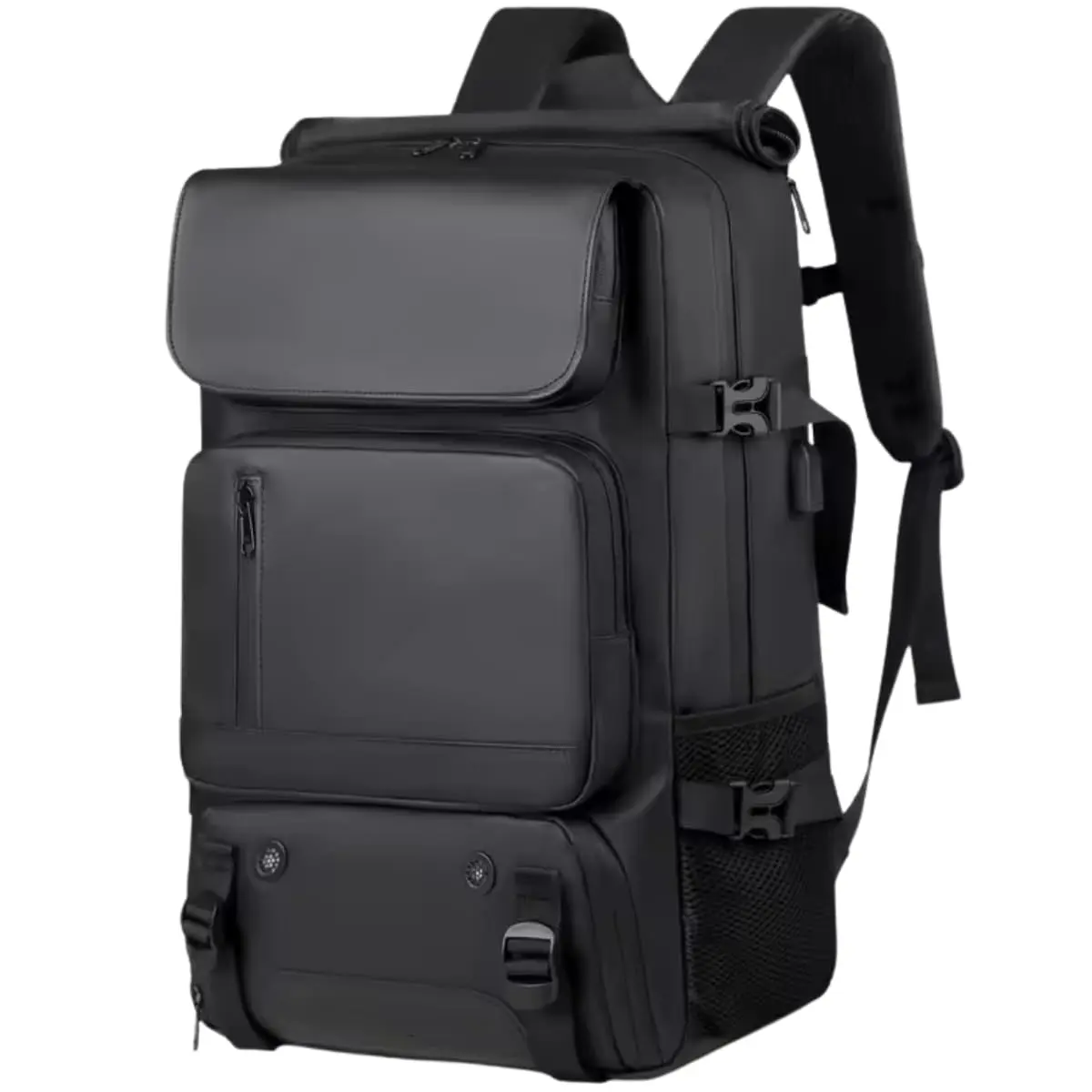 Mochila Masculina Viagem Notebook 15.6'' Executiva Impermeável Reforçada | Cabo USB Alça Transversal Porta Garrafa