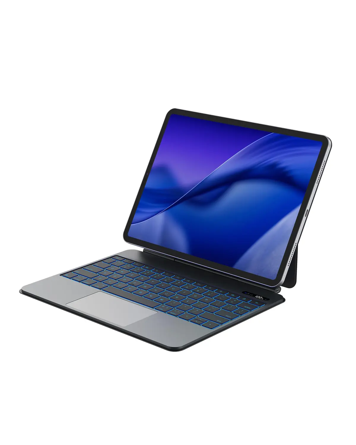 Bettdow Capa de teclado para iPad Air 13 polegadas M3 2025/M2 2024/iPad Pro 12,9 polegadas 6ª/5ª/4ª/3ª geração 2018-2022, teclado leve de liga de alumínio com trackpad, retroiluminado em 7 cores