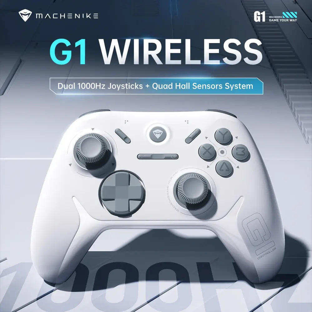 Machenike g1 controlador de jogo sem fio com 1k taxa de pesquisa efeito hall gatilho joystick para nintendo switch pc ios android