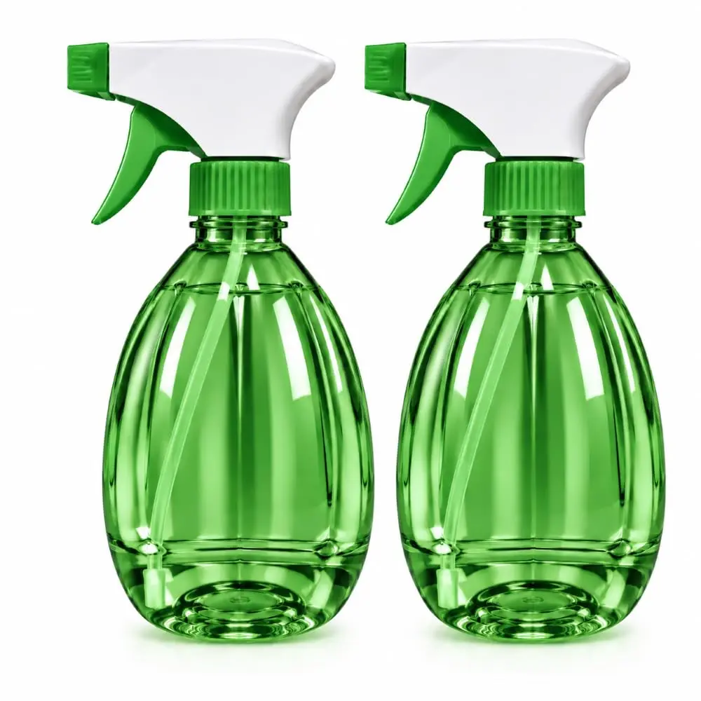 Kit 2 Borrifadores Spray 500ml Plástico Multiuso (Verde) | Ideal para limpeza, jardinagem e cuidados domésticos