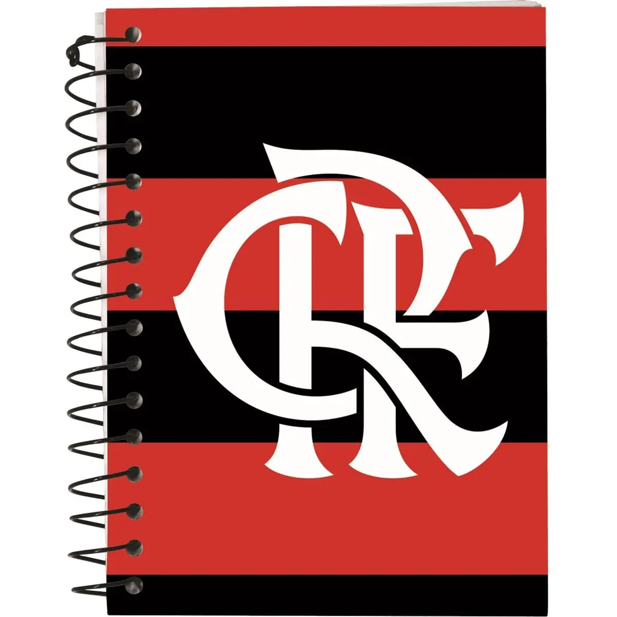 Kit de Cadernetas, Kit, 1/8, Flamengo, Espiral, Capa Dura, 100 mm x 137 mm, 96 Folhas, Pacote com 4 - 1