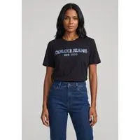 Camiseta Feminina Colcci Jeans Estampa 1986 Preta