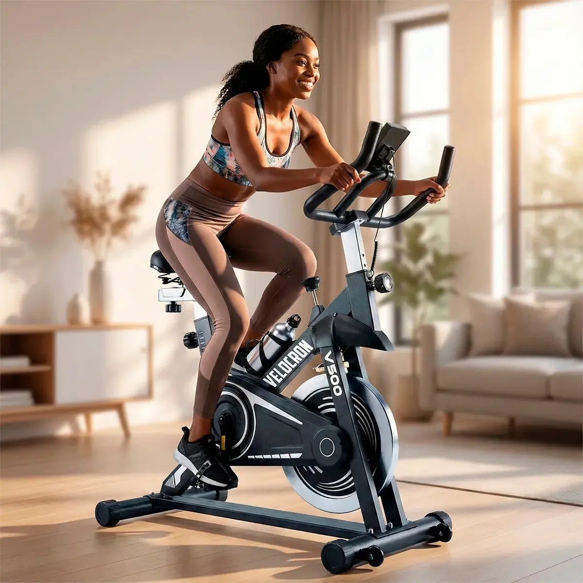 Bicicleta Ergométrica Spinning Inércia 5kg Velocron V500 Preto thumbnail 2