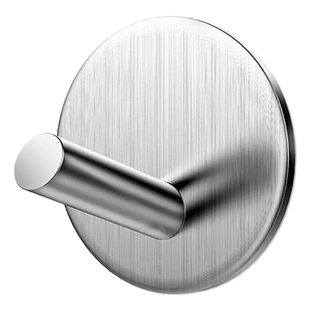 Gancho Adesivo Inox Premium para Parede Suporte Multiuso para Banheiro Quarto e Cozinha Sem Furo - 1