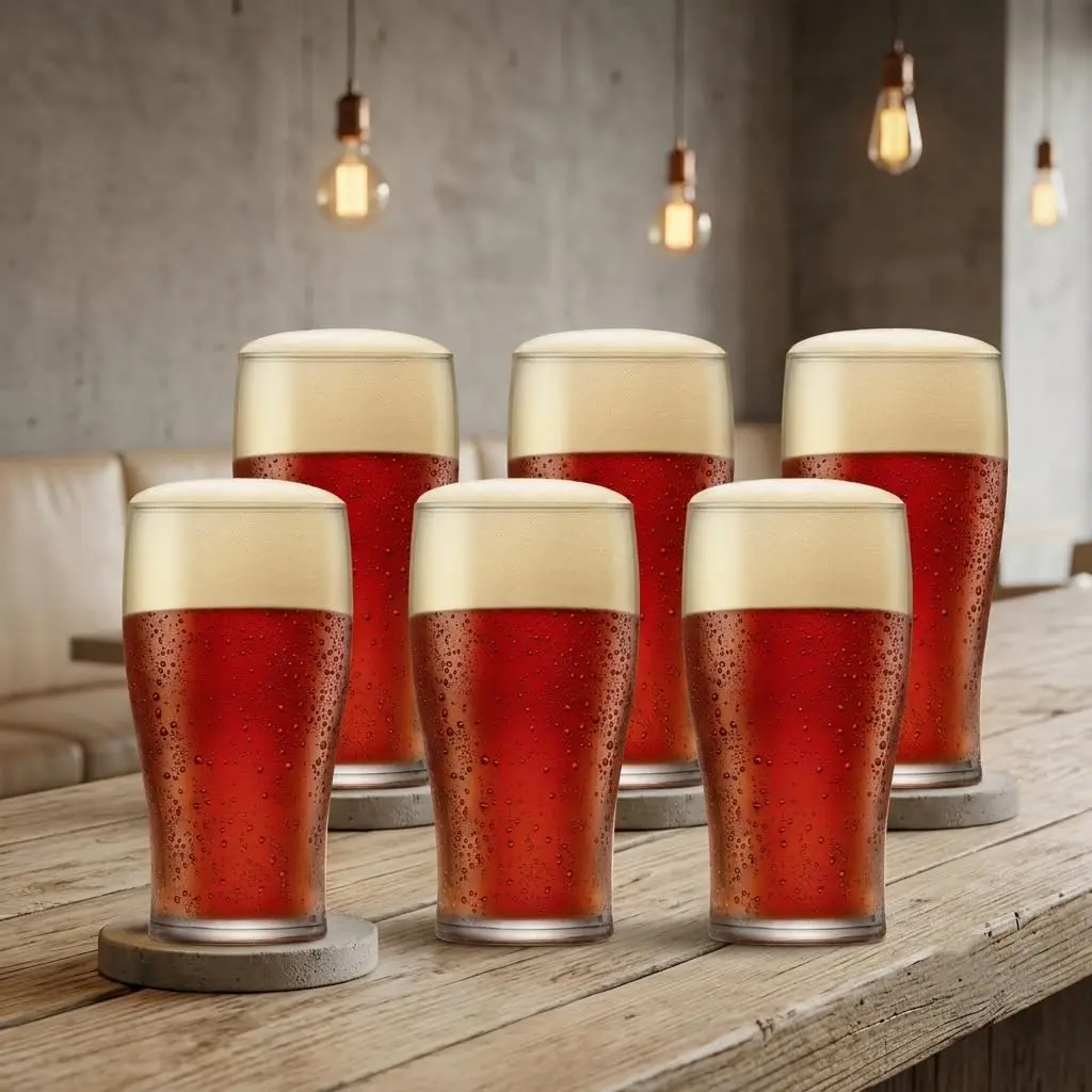 Ruvolo, Kit 6 Copos de Vidro Pint, Copo de Cerveja Bar e Restaurante 590ml - 1