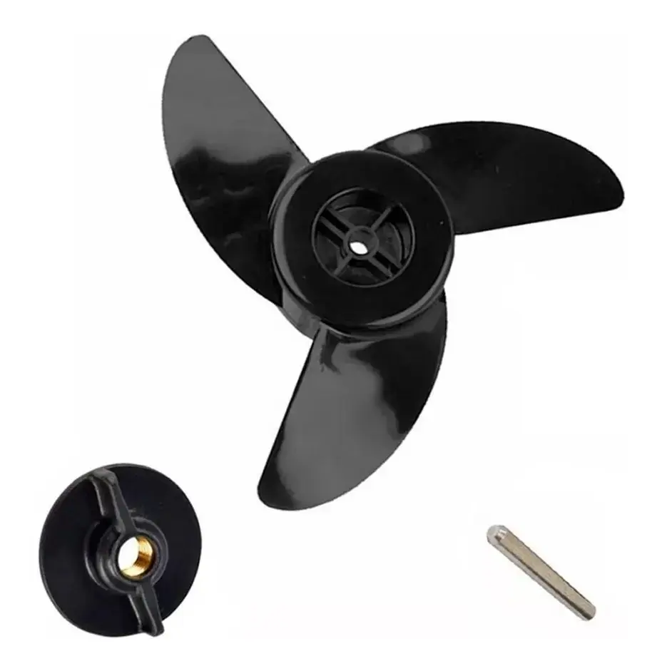 Hélice Motor Elétrico Phantom 44/54 Lbs 3 Pás Com Porca Pino - 1