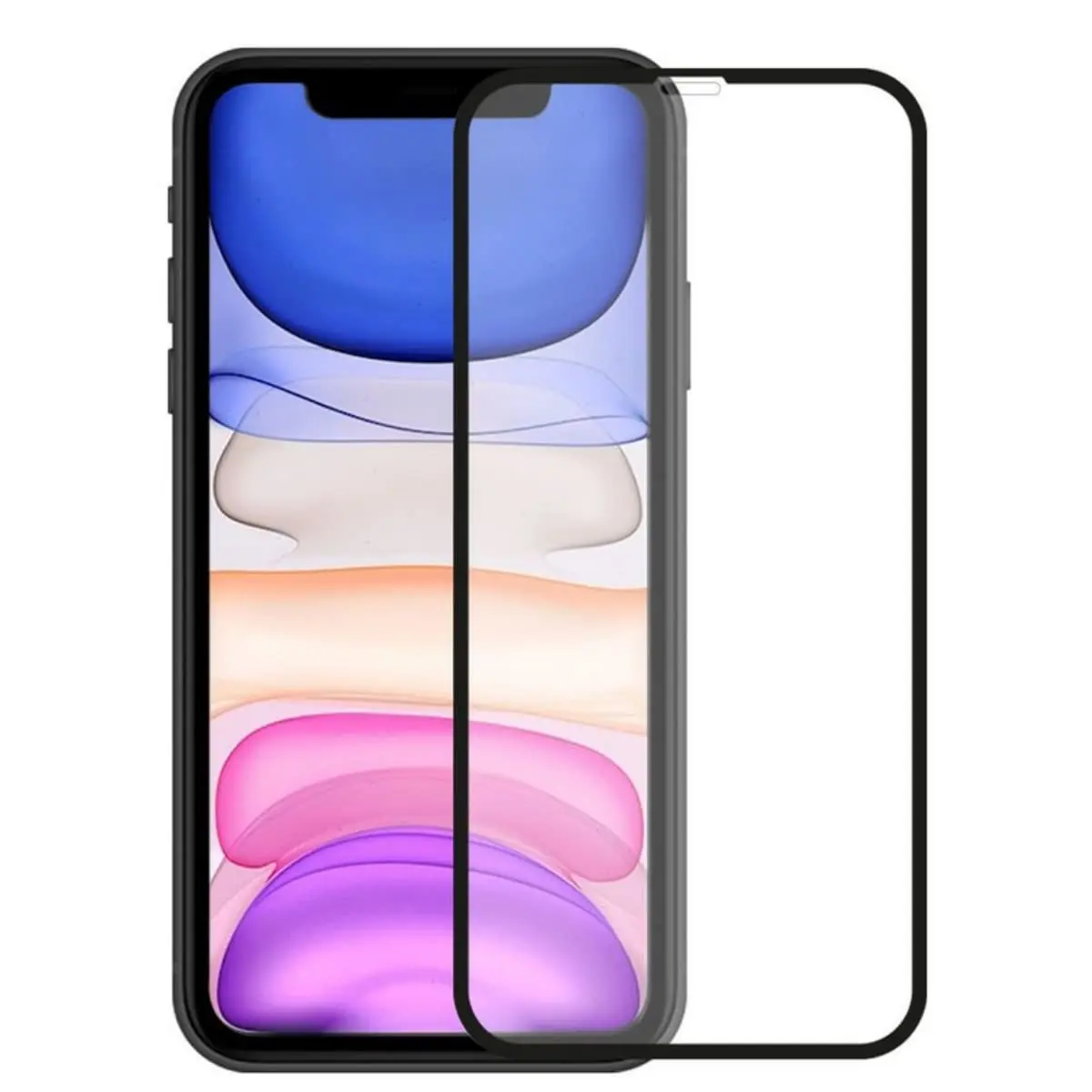 Película De Vidro 3D Tela Toda Para iPhone (iPhone 11 / XR) - 1
